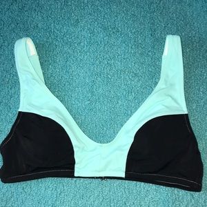 PINK color block swim suit top